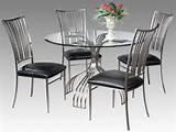 Brushed Nickel Dining Set Pictures